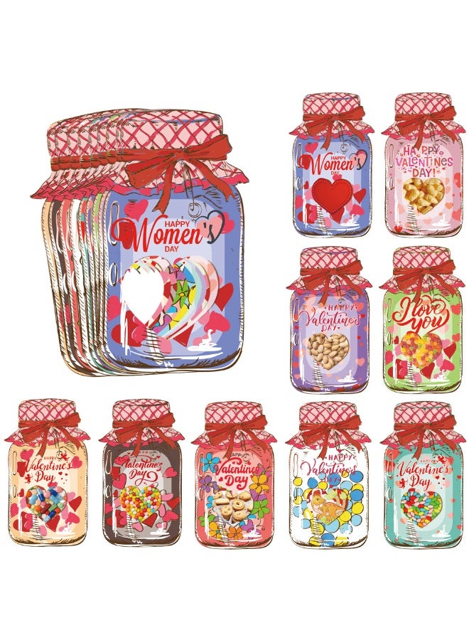 Mordely 18 Pack Valentine Cards for Kids Classroom School, Colorful Jars Kids Valentine Day Cards, Valentine Day Gifts for Kids, Exchange Gifts - Image 1